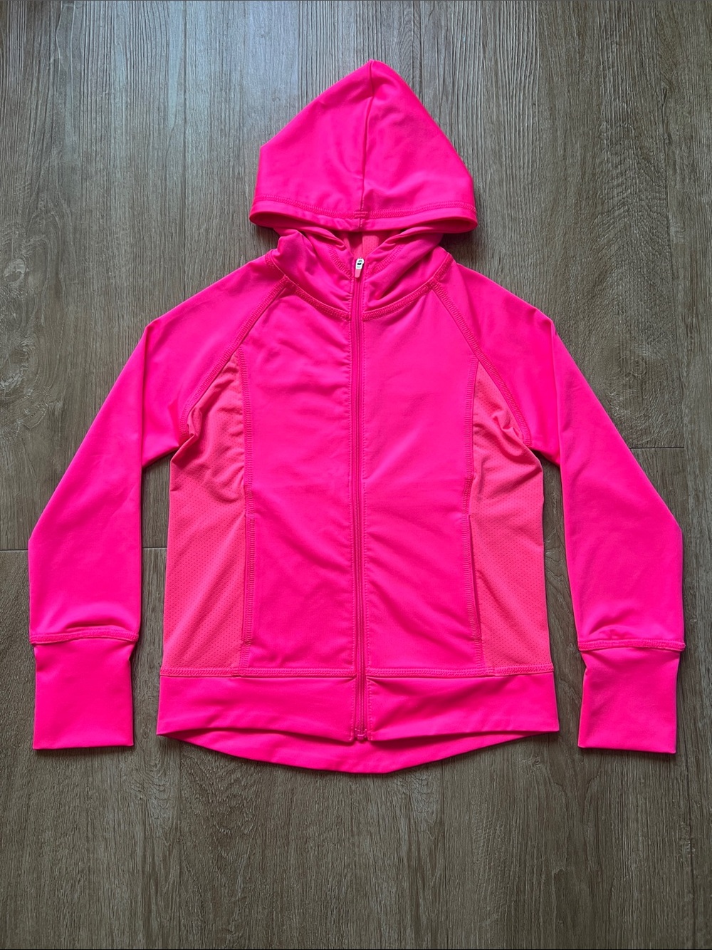 Rockets of Awesome Girls' Hot Pink Full Zip Lightweight Athletic Hoodie Size 6/7